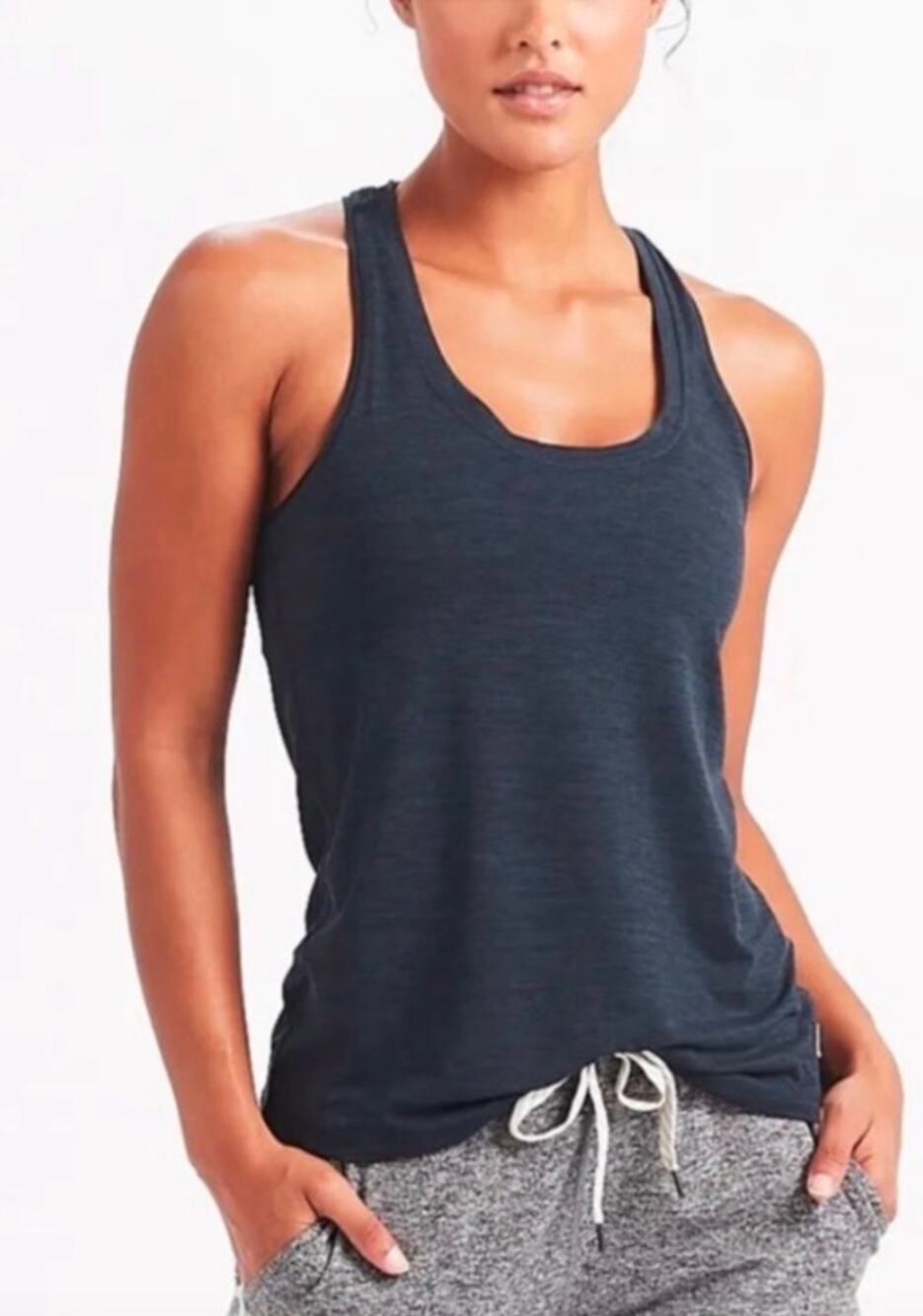 Vuori Lux Performance Tank Gray Women’s XS Racerback Activewear